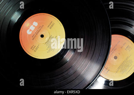 old cbs lp lps vinyl records Stock Photo