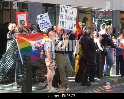 London, UK. 13th April, 2015. anti-gay 'cure' protest, London, April 2009 Credit:  Zefrog/Alamy Live News