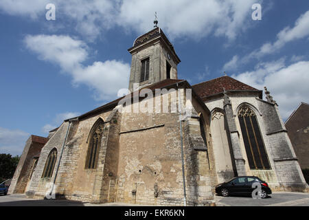 The XII century church of Saint Hilaire, Pesmes, Haute-Saone, France Stock Photo