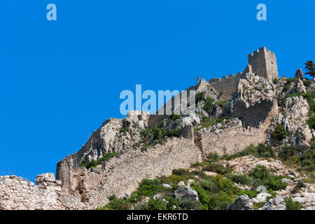 St. Hilarion Castle in Kyrenia district, Turkish Republic of Northern Cyprus Stock Photo