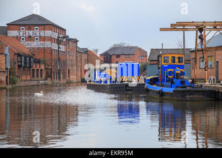 Canal and River Trust working barges Newark - On - Trent Nottinghamshire England UK