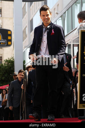 New Kids on the Block's star unveiling ceremony on the Hollywood Walk of Fame  Featuring: Jordan Knight Where: Hollywood, California, United States When: 09 Oct 2014 Stock Photo