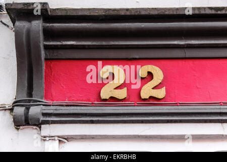 House number 22 in Kenmare, County Kerry, Ireland Stock Photo