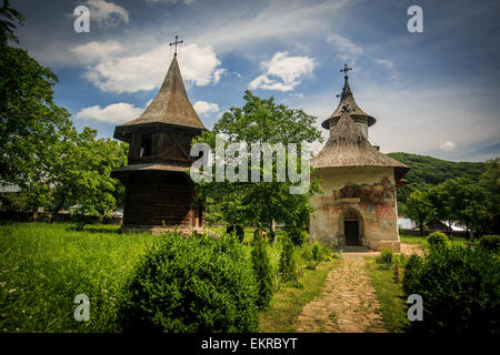 Patrauti Monastery - one of the many painted monasteries in Bucovina, Romania Stock Photo