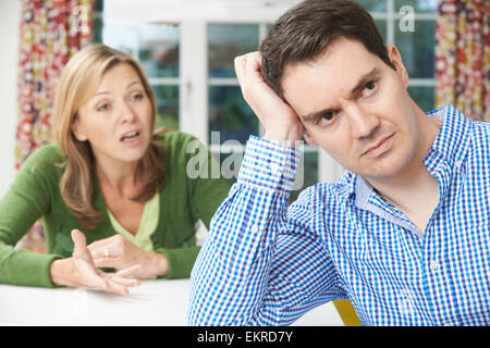 Mature Couple Having Argument At Home Stock Photo