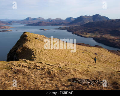 view south from Ben Tianavaig, Skye, Scotland Stock Photo