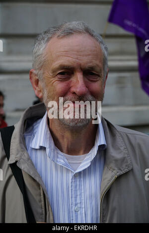London, UK, 13th April 2015 : Jeremy Corbyn MP campaigner to disarms Nuclear weapons. Photo by Credit:  See Li/Alamy Live News