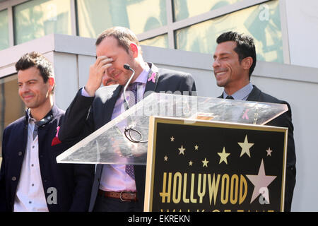 New Kids on the Block Hollywood Walk of Fame Star Ceremony  Featuring: Donnie Wahlberg Where: Los Angeles, California, United States When: 09 Oct 2014 Stock Photo