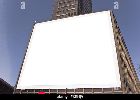 Big blank billboard on building Stock Photo