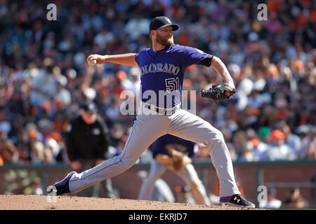 Colorado Rockies relief pitcher Brooks Pounders hangs his head in the ...