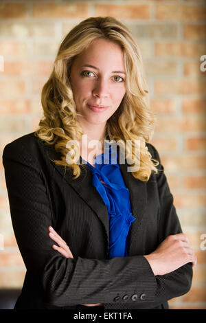 Portrait Of Young Businesswoman; Bradford Ontario Canada Stock Photo ...