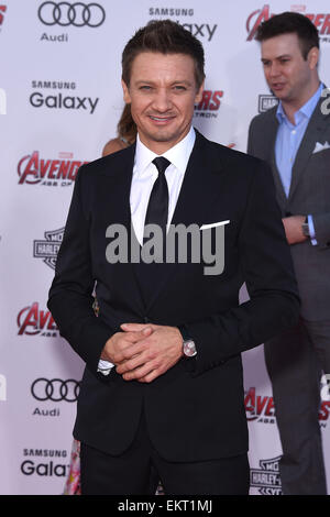 Hollywood, California, USA. 13th Apr, 2015. Jeremy Renner arrives for the Marvel's ''Avengers: Age of Ultron'' World Premiere at the Dolby theater. Credit:  Lisa O'Connor/ZUMA Wire/Alamy Live News Stock Photo