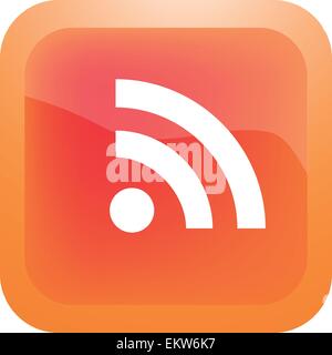 RSS button - EPS 10 vector Stock Vector