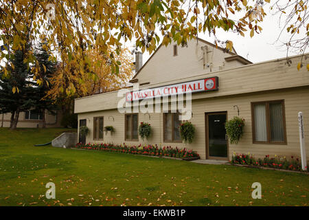 Wasilla City Hall, Wasilla, Alaska, USA Stock Photo: 19365317 - Alamy