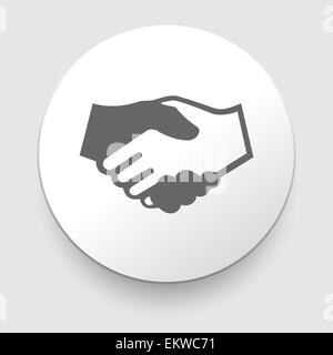 Handshake vector icon - business concept Stock Photo