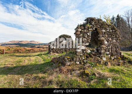 Aros castle ruins, Isle of Mull, Inner Hebrides of Scotland Stock Photo