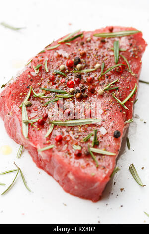 marinated beef steak Stock Photo