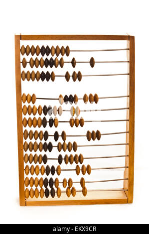 vintage wooden Russian abacus or counting frame Stock Photo