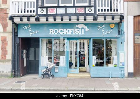 Rockfish fish and chips restaurant in Dartmouth, Devon Stock Photo
