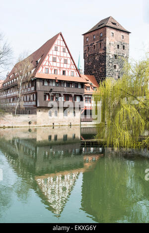 The Wasserturm (water tower, built 13th century)  and the Weinstadl (Former Wine Depot, built 15th century) - medieval buildings