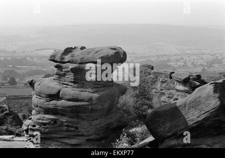 Brimham Rocks above Nipperdale, North Yorkshire. Stock Photo