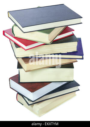 Stack of books isolated over white Stock Photo