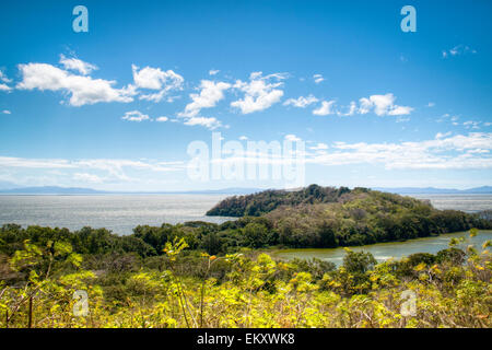 View over lake Nicaragua with Charco Verde Stock Photo