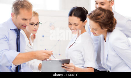 business team discussing something in office Stock Photo