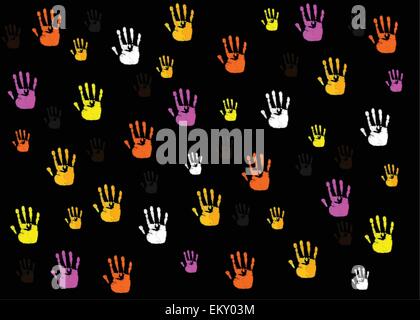 hands shapes background Stock Vector