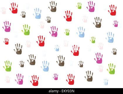 hands shapes background Stock Vector