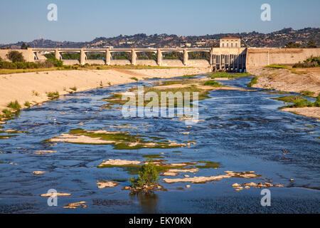 Sepulveda Dam, Sepulveda Basin Recreation Area, San Fernando Valley, Los Angeles, California, USA Stock Photo