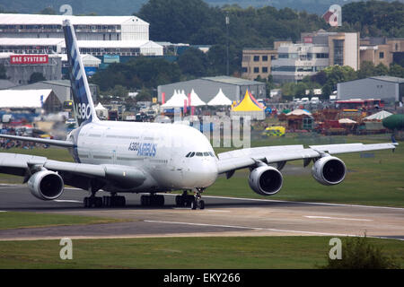 Airbus A380 at Farnborough International Airshow 2015 Stock Photo