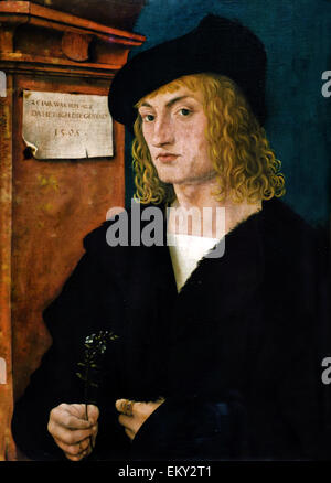 Hans Burgkmair the Elder ( 1473 – 1531 Augsburg )  Portrait of Hans Schellenberger, 1505 German Germany Stock Photo