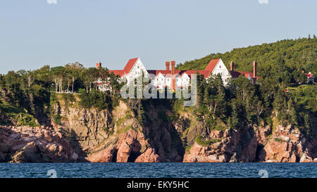 Keltic Lodge Resort perched atop the Middle Head Cliffs in Ingonish, Nova Scotia in the Cape Breton Highlands. Stock Photo