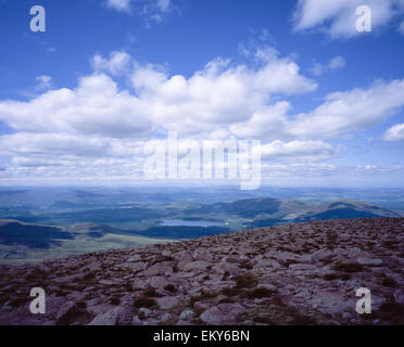 Wild and romantic mountain landscape with forests, rocks and mountains ...