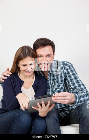 Couple in love having a breakfast Stock Photo