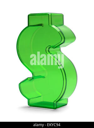 See Through Dollar Sign Isolated on White Background. Stock Photo