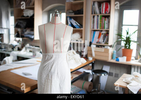 A dressmaker's model in clothing design studio Stock Photo