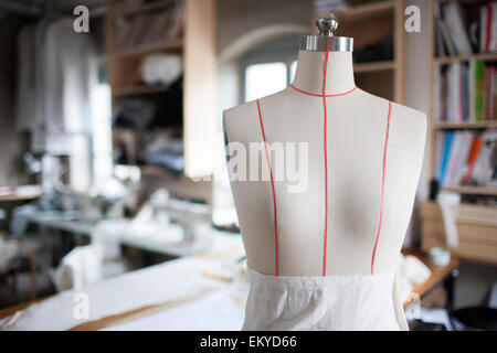 A dressmaker's model in clothing design studio Stock Photo