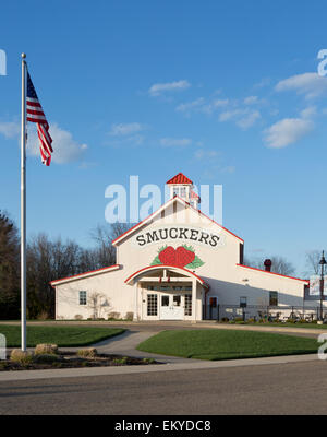 J. M. Smucker company store and cafe, tourist attraction in Orrville, Ohio (near Canton). Stock Photo