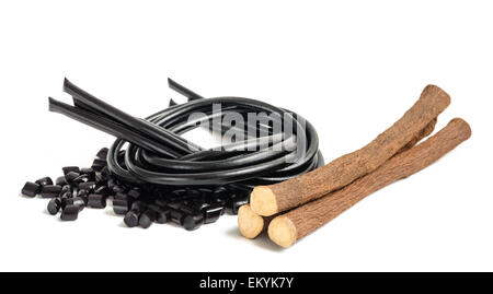 licorice collection isolated on white background Stock Photo