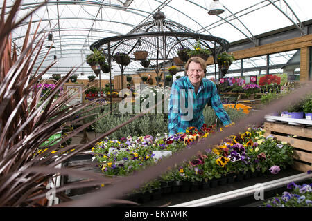 Celebrity gardener David Domoney at Dobbies Garden Centre ,Speke Hall Avenue , Liverpool. Stock Photo