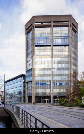 Braunschweig University of Technology, high-rise architectural building, Braunschweig, Lower Saxony, Germany Stock Photo