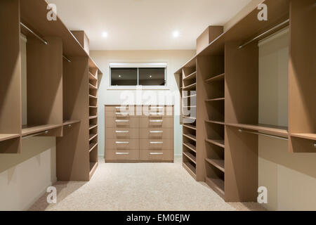 White And Large Wardrobe Closet In Dressing Room Stock Photo - Download  Image Now - Cloakroom, Apartment, Bag - iStock