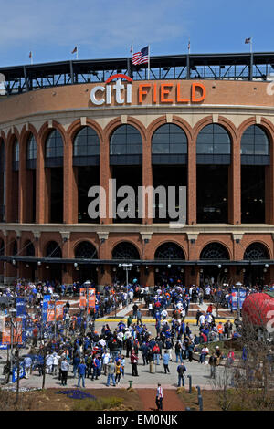 Opening day crowd for a New York Mets baseball game at Citi Field in Flushing Queens, New York City Stock Photo