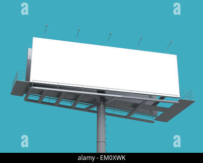 Billboard with empty screen, Cut Out over chroma background Stock Photo