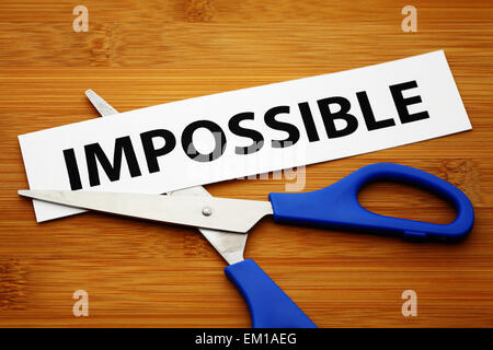 Impossible becomes possible Stock Photo