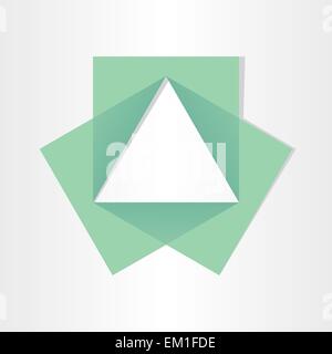 geometrical triangle with squares math symbol geometry design Stock Vector