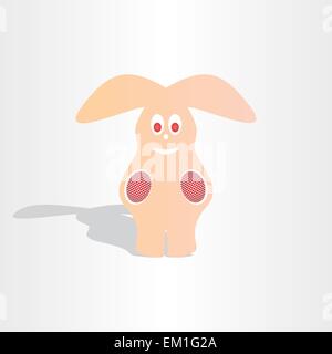 rabbit easter eggs symbol icon design element Stock Vector