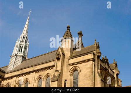 Part of the main building of the University of Glasgow Stock Photo